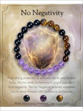 Natural Gemstone Crystal Healing Bracelet - Stretch Beaded Protection